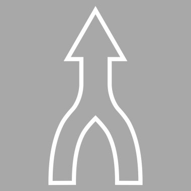 Kontur vektör simge yukarı ok birleştirmek