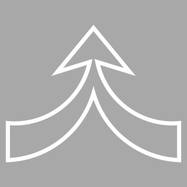 Kontur vektör simge yukarı ok birleştirmek