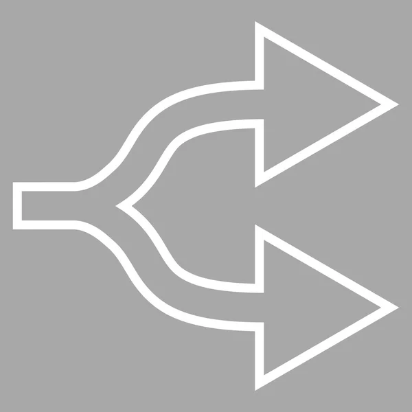 Flecha de unión derecha línea delgada Vector icono — Archivo Imágenes Vectoriales