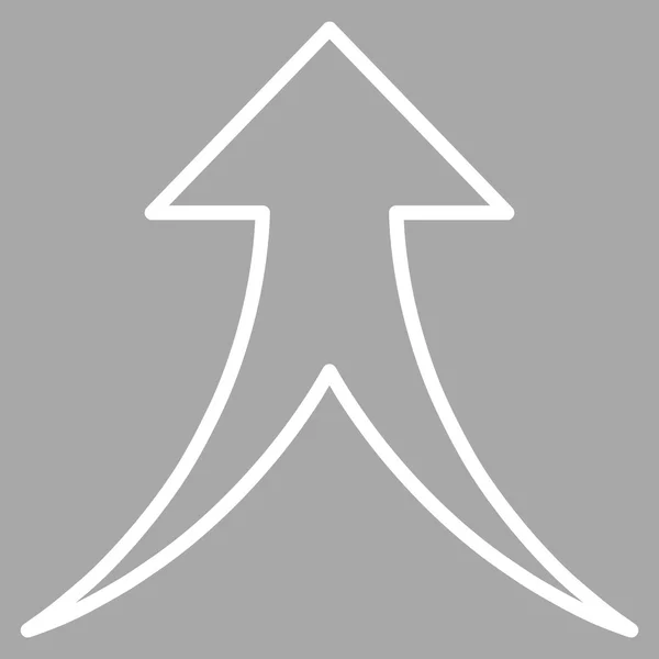 Merge Arrow Up Stroke Vector Icon — Stock Vector