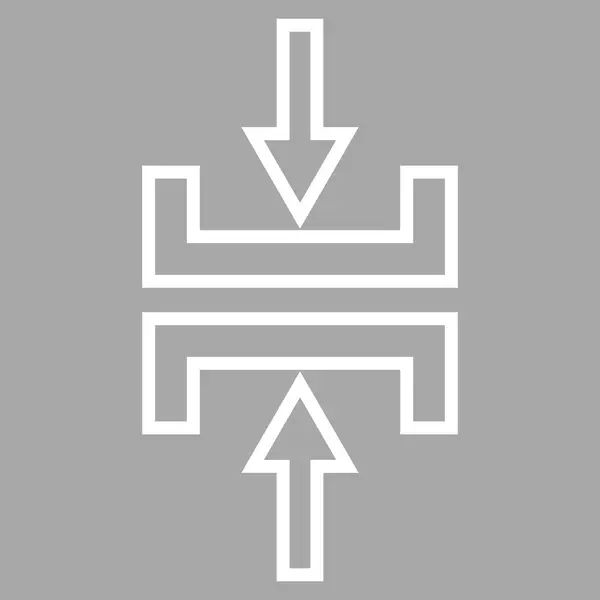 Druck vertikale Kontur Vektor Symbol — Stockvektor