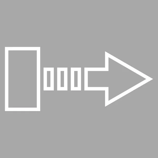 Tirez la flèche droite contour vectoriel Icône — Image vectorielle