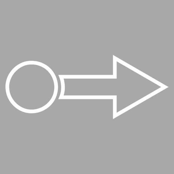 Trek pijl rechts Contour Vector Icon — Stockvector