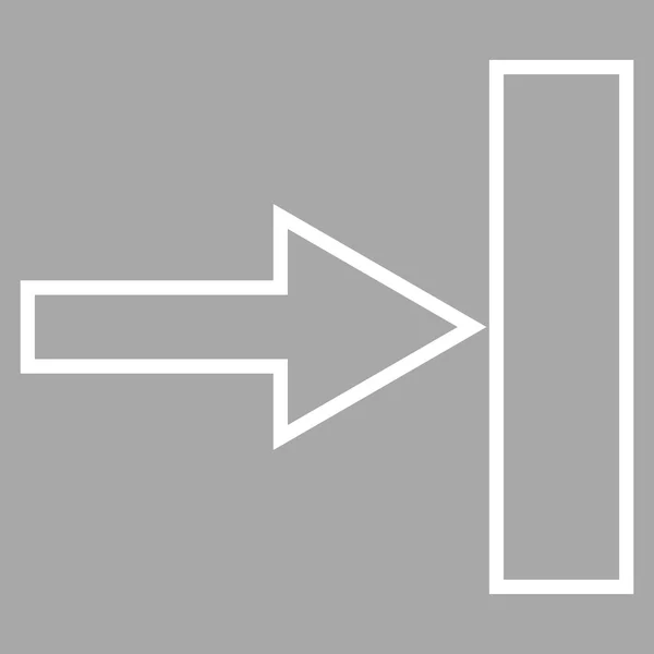 Empuje la línea delgada derecha Vector icono — Vector de stock