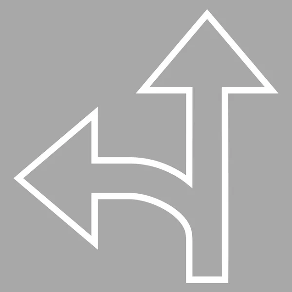 Split Richtung links vorwärts dünne Linie Vektor-Symbol — Stockvektor