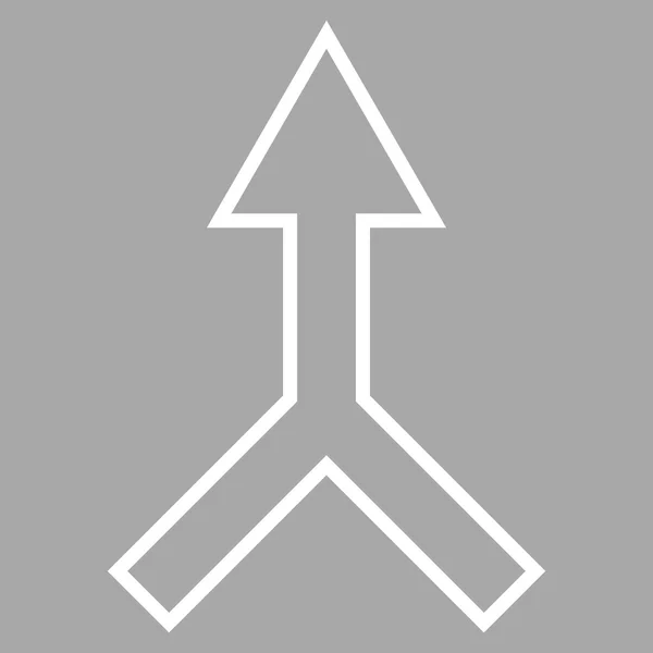 Unir flecha hacia arriba esquema Vector icono — Vector de stock