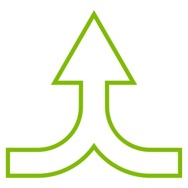 Kontur vektör simge yukarı ok birleştirmek