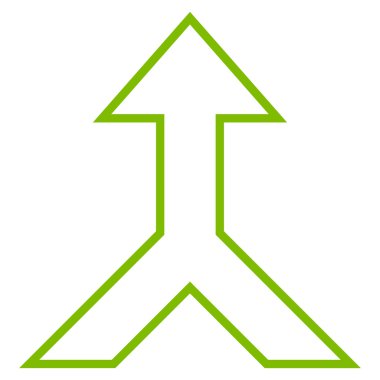 Anahat vektör simge yukarı ok birleştirmek