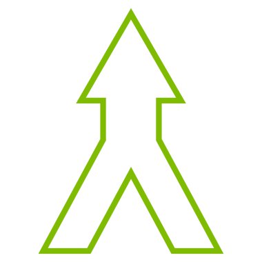 Kontur vektör simge yukarı ok bağlanmak