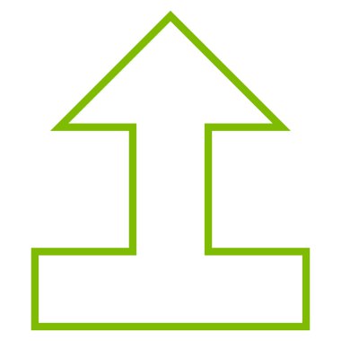 Kontur vektör simge yukarı ok bağlanmak