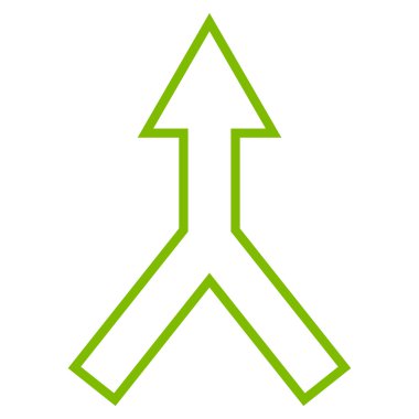 İnce çizgi vektör simge yukarı ok bağlanmak