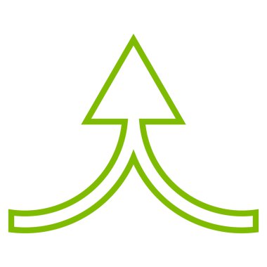 Kontur vektör simge yukarı ok bağlanmak