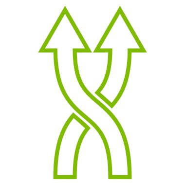 İnce çizgi vektör simge yukarı okları shuffle