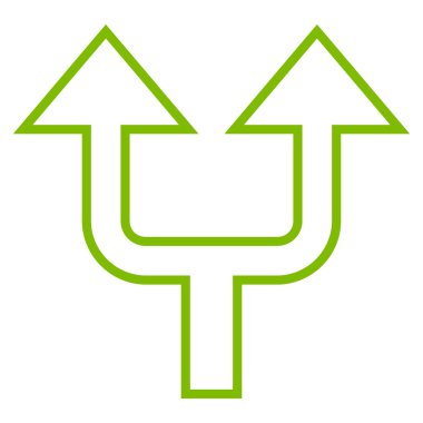 Kontur vektör simge yukarı ok bölme