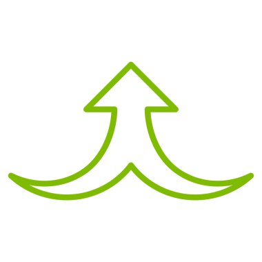 Anahat vektör simge yukarı birlikte ok