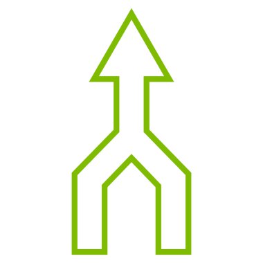 Kontur vektör simge yukarı ok birleştirmek