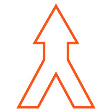 İnce çizgi vektör simge yukarı ok bağlanmak