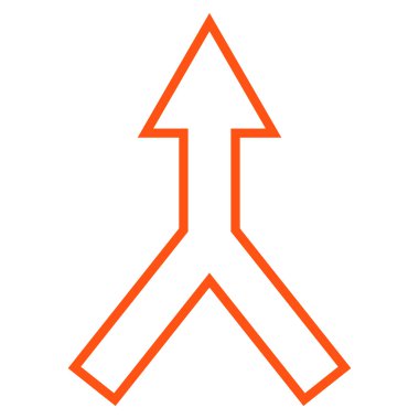 Anahat vektör simge yukarı ok bağlanmak