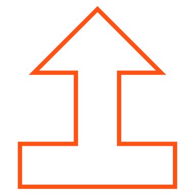 Kontur vektör simge yukarı ok bağlanmak