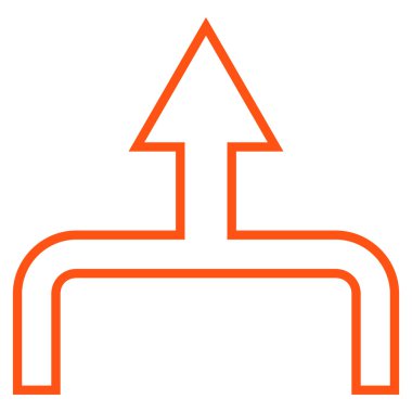 İnce çizgi vektör simge yukarı ok bağlanmak