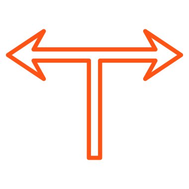 Ok sol doğru anahat vektör simgesi bölmek