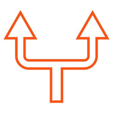 Kontur vektör simge yukarı ok bölmek