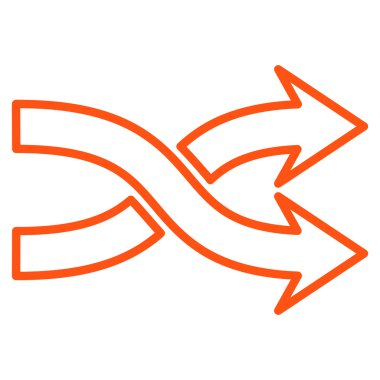 Okları yatay kontur vektör simge mix