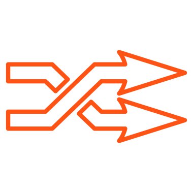 Okları yatay kontur vektör simge mix