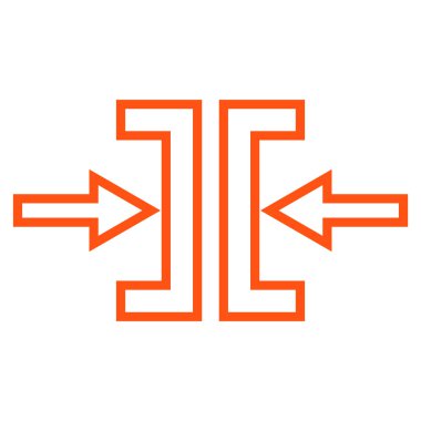 Basınç yatay ince çizgi vektör simgesi