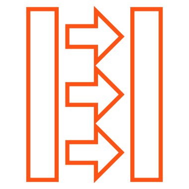 Basınç yatay anahat vektör simgesi