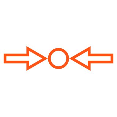 Basınç yatay anahat vektör simgesi