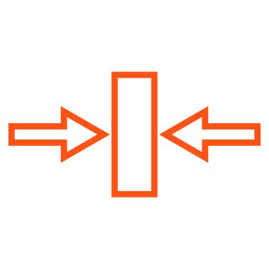 Basınç yatay ince çizgi vektör simgesi