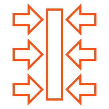 Basınç yatay ince çizgi vektör simgesi