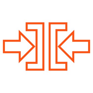 Basınç yatay kontur vektör simgesi