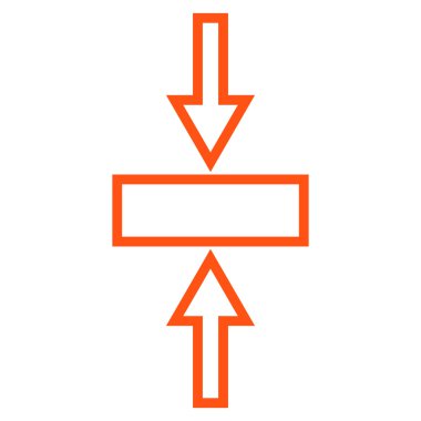 Basınç dikey kontur vektör simgesi