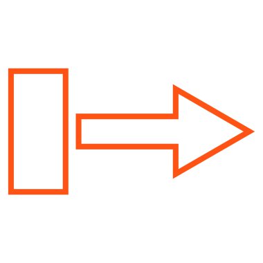 Çekme oku şu kontur vektör simgesi