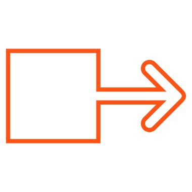 Çekme oku şu ince çizgi vektör simgesi