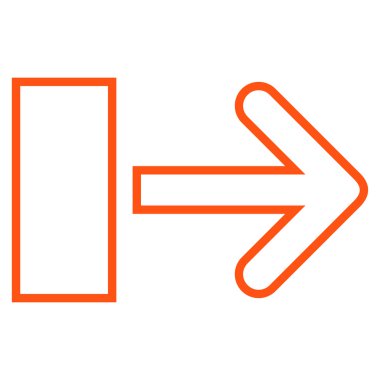 Çekme oku şu kontur vektör simgesi