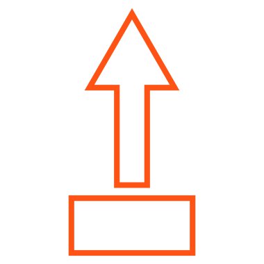 Kontur vektör simge yukarı çekme ok