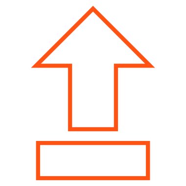 Anahat vektör simge yukarı çekme ok