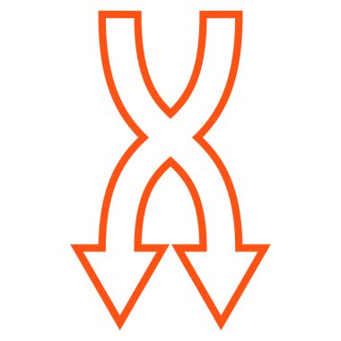 Kontur vektör simgesi aşağı okları shuffle