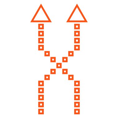 Kontur vektör simge yukarı okları shuffle