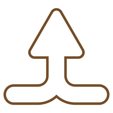 Kontur vektör simge yukarı ok birleştirmek