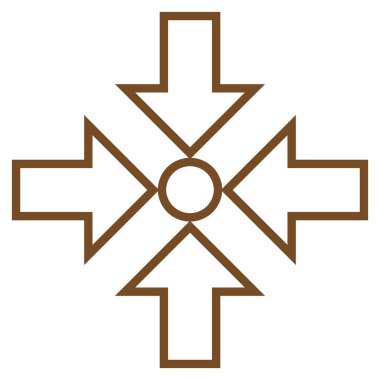 Oklar ince çizgi vektör simge sıkıştırmak