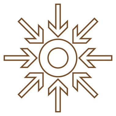 Oklar kontur vektör simge sıkıştırmak