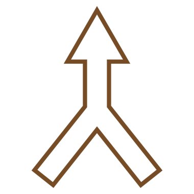 İnce çizgi vektör simge yukarı ok bağlanmak