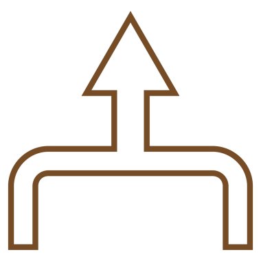 İnce çizgi vektör simge yukarı ok bağlanmak