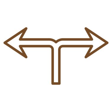 Ok sol şu ince çizgi vektör simgesi bölmek