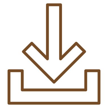 Yüklemeler kontur vektör simgesi