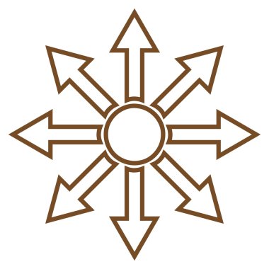 Oklar kontur vektör simgesini genişletin